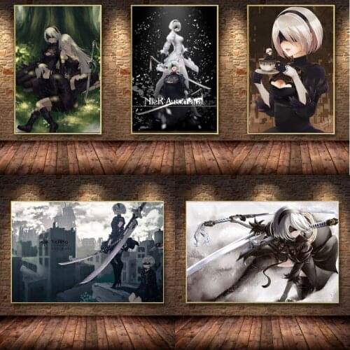 HD Rint The Poster Decoration Painting of NieR Automata Canvas Painting Art Wall Art Pictures Posters and Prints Home Decoraiton
