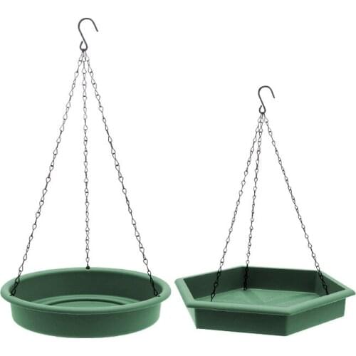 Hanging Bird Feeder For Outside, 2 In 1 Platform Bird Bath & Feeder Tray, Outdoor Yard Garden Backyard Decoration-ABUX