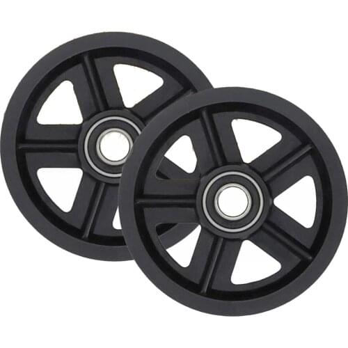 120mm Sliding Barn Door Hardware Rollers Hanger Kit No Rust Durable Nylon Discs Wear Resistant Door Pulley Wheels Hanging Rail