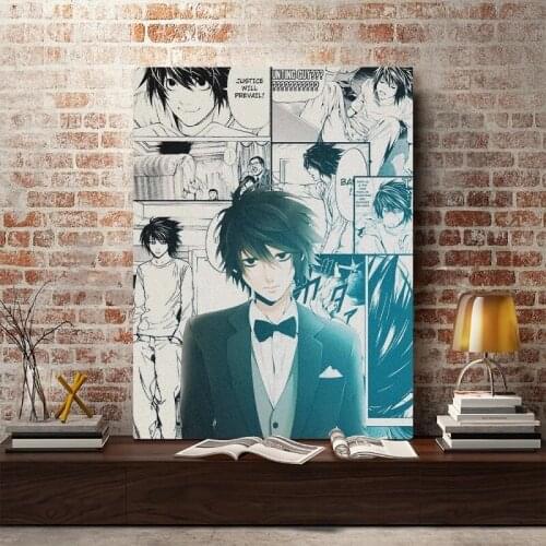L Lawliet Death Note Poster Anime Posters Canvas Painting Wall Decor Posters Wall Art Picture Decoration for Living Room Decor