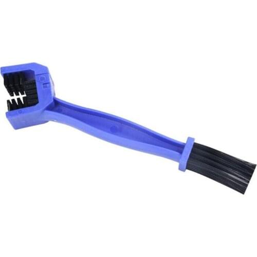 Motorcycle Chain Brush Bicycle Chain Crankset Brush Wheel Brush Chain Gear Cleaning Tool for Mountain Road Bike, Blue