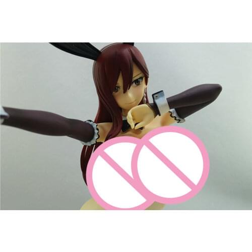 Fairy Tail - Erza Scarlet huge breast 1/4 naked anime figure sexy collectible action figures