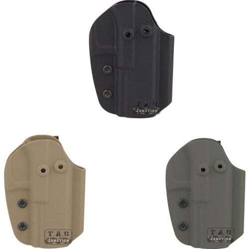 Tactical IWB Kydex Waist Tuckable Clip Holster HSG Style Right Hand Concealed Carry Pistol Pouch For COMP-TAC Glock 17 19
