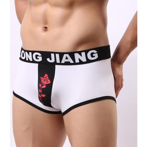 Sexy Underwear Men Boxers Cotton U Convex Pouch Shorts Fashion Print Soft Breathable Underpants ropa interior hombre 8 Color