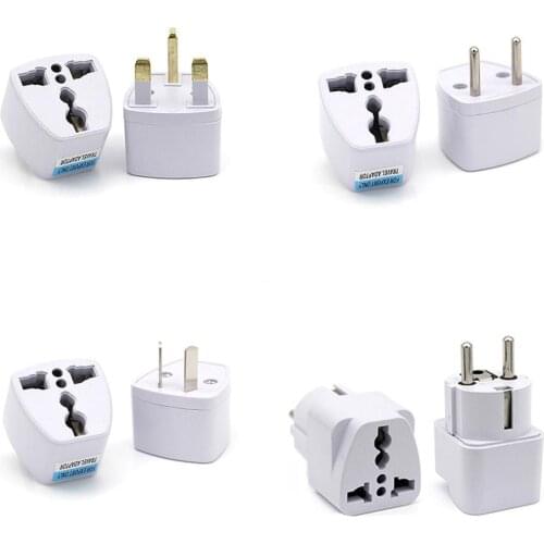 Universal EU Plug Adapter International AU UK US To EU Euro KR Travel Adapter Electrical Plug Converter Power Socket