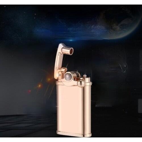 High-end Creative Pure Copper Retro Grinding Wheel Kerosene Lighter Smoking Accessories for Weed Regalos Para Hombre Originales