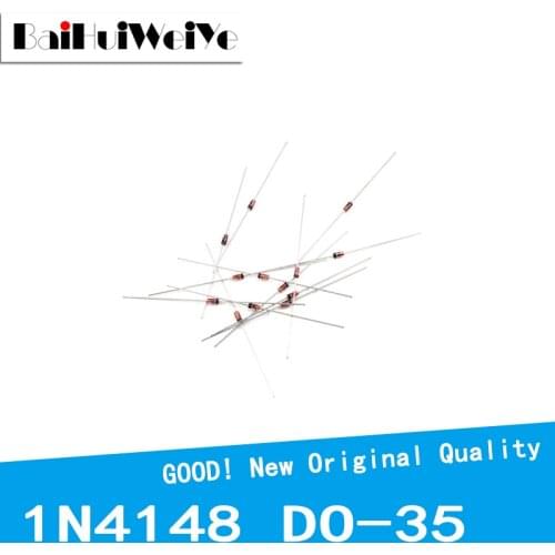 100PCS/Lot 1N4148 IN4148 DO-35 High-Speed Switching Diodes New Original Good Quality Chipset