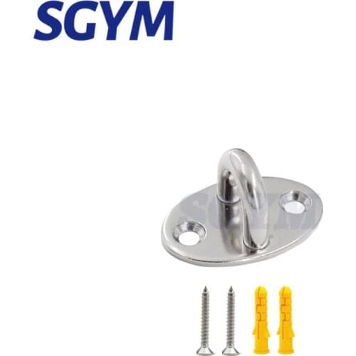 1PCS 6mm 40mm Oblong Pad Eye Plate Staple Hook Loop Boat Shade Sail Mounting Fastening Set 304 Marine Grade Stainless Steel