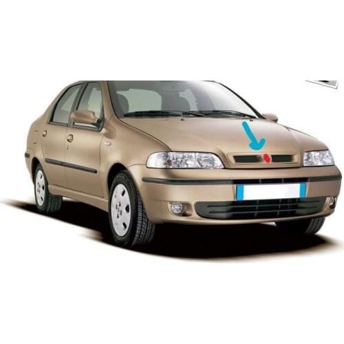 1 piece ) Fiat front or rear Doblo, Albea, Palio, punto Radiator Grill and Trunk Logo Red Badge Badge / Emblem New (75mm