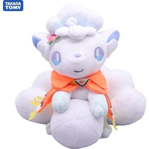 17cm TAKARA TOMY Pokemon Plush Doll Ice Vulpix Alola Region White Plush Toy Stuffed Dolls Birthday Christmas Gifts for Kids