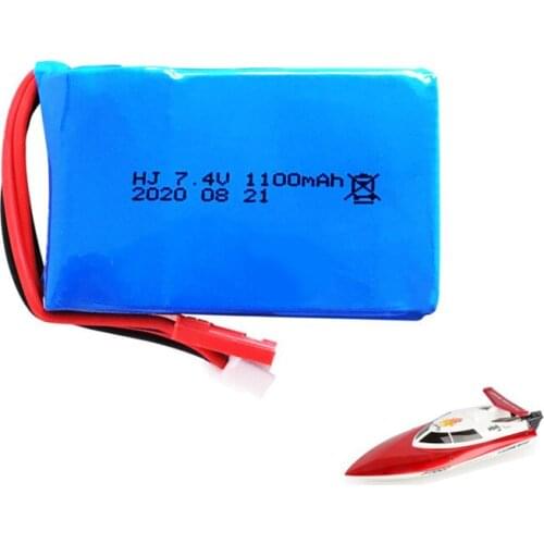 2S 7.4V 1100mah Lipo Battery XT60 JST SM T Plug Connector for Feilun FT007 High Speed RC Remote Control Boat Helicopter 4WD Car