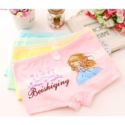 3pcs/set Cotton Boxer Briefs Girls Underwear princess Children Kids Baby Panties cute cartoon printed baby girls kids Underwear