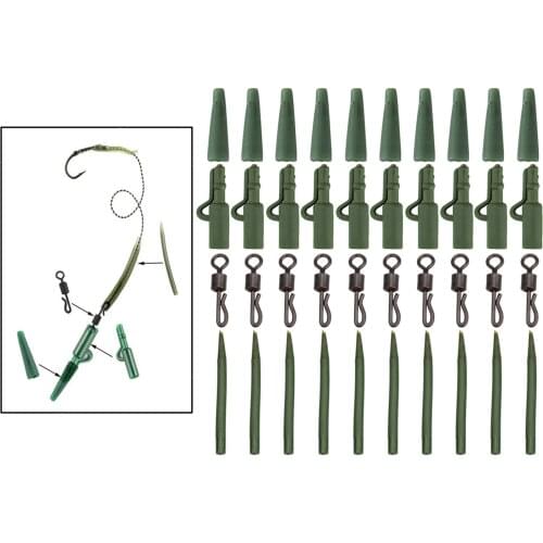 40 in 1 Anti-rust Carp Fishing Tackles Sea Fishing Assorted Sizes Rolling Swivels Terminal Tackle Equipment