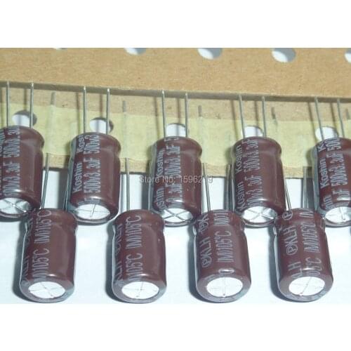 50pcs 3.3uF 500V KOSHIN KLH Series 8x12mm Low Impedance 500V 3.3uF 450V Aluminum Electrolytic capacitor