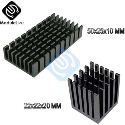 50x25x10mm 22X22X25MM Aluminum Heatsink Good Quality Heat Sink for PCB Device LM2596 2577 2587