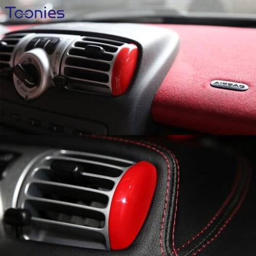 ABS Air Conditioning Air OutletDecorative Ring Protective Cover For Mercedes Smart 451Fortwo Car Interior Styling Modification