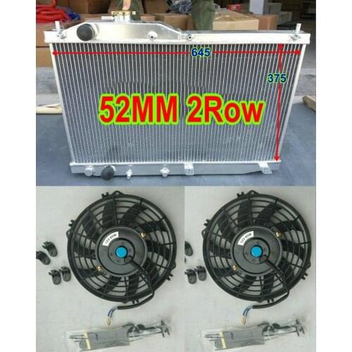 Aluminum Radiator & FAN For 2000-2009 Honda S2000 S2K AP1 AP2 CR F20C/F22C1 2.0L/2.2L I4 MT 00 01 02 03 04 05 06 07 08 09