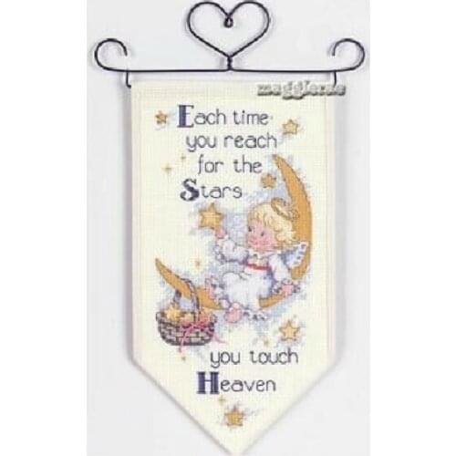FREE Shipping Top Quality popular counted cross stitch doorplate door number angel star heaven