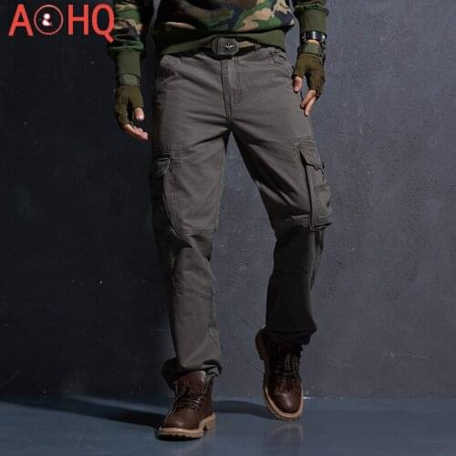 Khaki tactical Pants Men Military Casual Jogging Pants Men Camouflage Cargo Pants Multi-Pocket Black Army Trousers