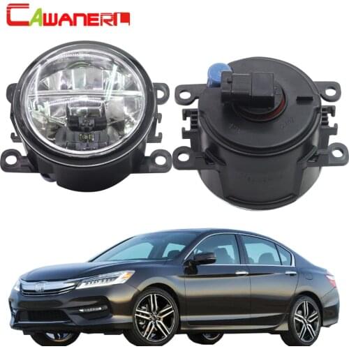 Cawanerl For Honda Accord VIII (CU) 2008 Car LED Fog Light 4000LM/Set White 6000K Daytime Running Lamp DRL Styling 12V 2 Pieces