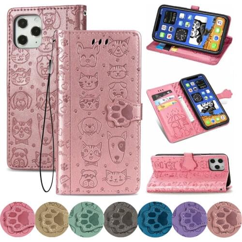 Cartoon Leather Wallet Case For iPhone 12 Mini 11 Pro XS Max XR iPhone X 8 7 6S Plus SE iPhone12 Mini Cases Flip Phone Bag Cover