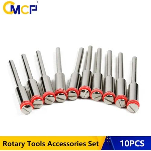 CMCP 10pcs/set 2.35/3.0mm Handle/Steel Screw Mandrel Shank Cutter-Off Holder For Dremel Rotary Accessories Tools Disc Mandrel