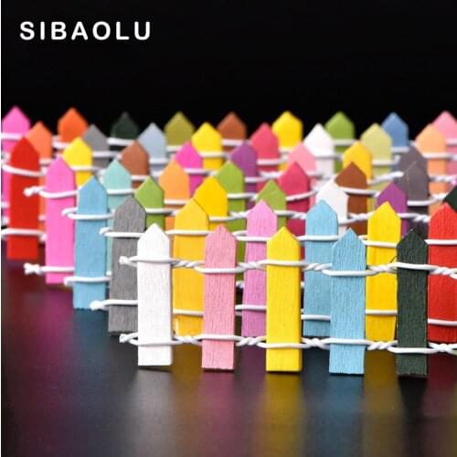 1pc Wooden Fence Figurine Decorative Home Decor Miniature Fairy Garden Decoration Accessories Modern Desktop Gift Moss Ornaments