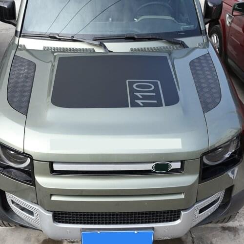 For Land Rover Defender 110 2020 Car styling Engine cover Pull flower film Stickers For Defender Car Accessories