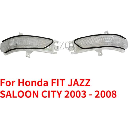 Kamshing 2PCS Rear View Mirror LED Turn Signals 34350-SAA-013 For Honda FIT JAZZ FIT SALOON CITY 2003 - 2008 GD1 GD3 GD8