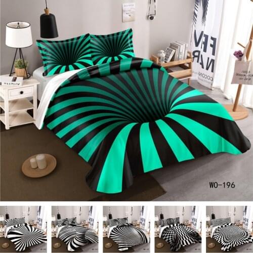 2/3pcs 10 Patterns 3d Digital Abstract Printing Duvet Cover Set 1Quilt Cover +1/2 Pillowcases Single Twin Double Full Queen King