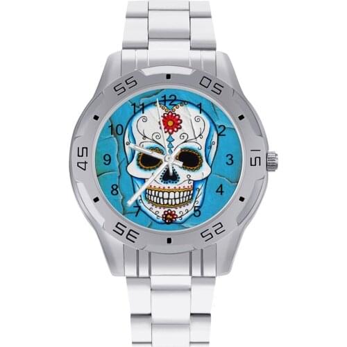 Mexican Skull Quartz Watch Office Casual Wrist Watch Steel Design Affordable Lady Wristwatch
