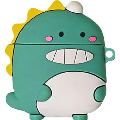 Cartoon Dinosaur Soft Silicone Cases For Apple Airpods 1/2 Protective Wireless Earphone Cover Charging Box Bags