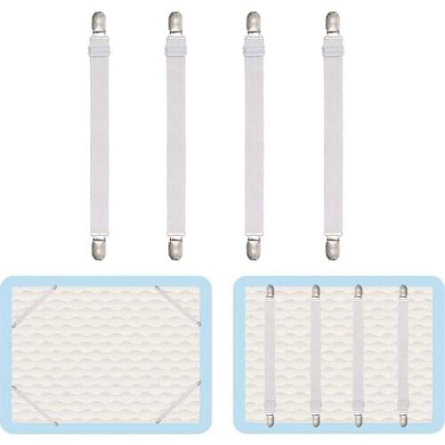 2Pcs Adjustable Elastic Bed Sheet Clip Bed Sheet Mattress Cover Blankets Home Grippers Clip Holder Fasteners Straps Grippers