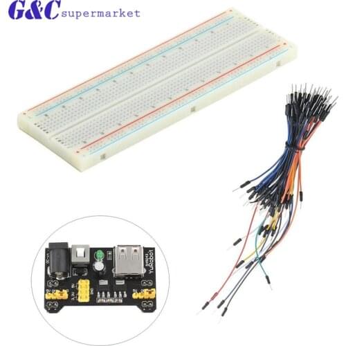 1pcs NEW MB-102 MB102 Breadboard 830 Point Solderless PCB Bread Board Test Develop DIY