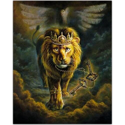 Full Square Diamond mosaic Crown lion bird Full Round Diamond painting Cross stitch animal 5D DIY Diamond embroidery home decor