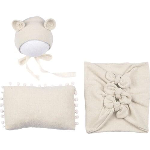 Newborn Photography Props Set Baby Infant Outfits Baby Wrap Pillow Hat For 0-2 Months Boys Girls