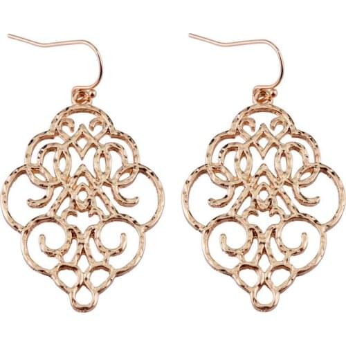 ZWPON New Gold Filigree Morocco Earrings for Women Fashion Drop Earrings Jewelry Zinc Alloy Basic Statement Earrings 2020