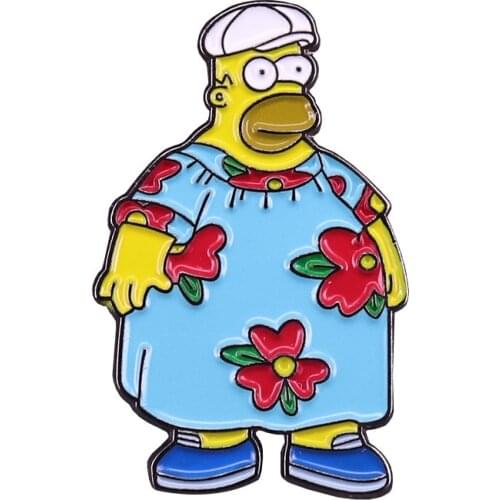 Cute Cartoon Simpson Pin Shirt Badges Funny Enamel Pins Broches for Men Women Anime Gifts for kids Jewelry