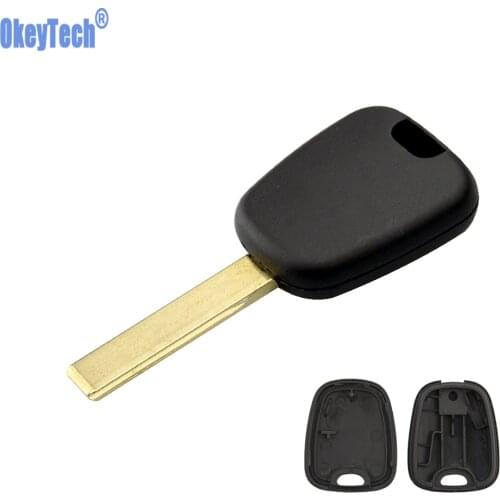 OkeyTech Replacement Transponder Auto Car Key Cover Case for Peugeot for Citroen C2 No Chip Uncut HU83 Groove VA2 Blank Blade