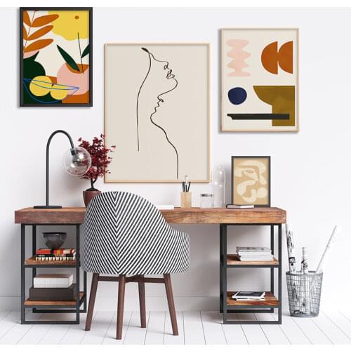 Modern Abstract Scandinavia Canvas Wall Art Painting Poster Decorative Pictures Popular Art for Living Room Interior Home Decor