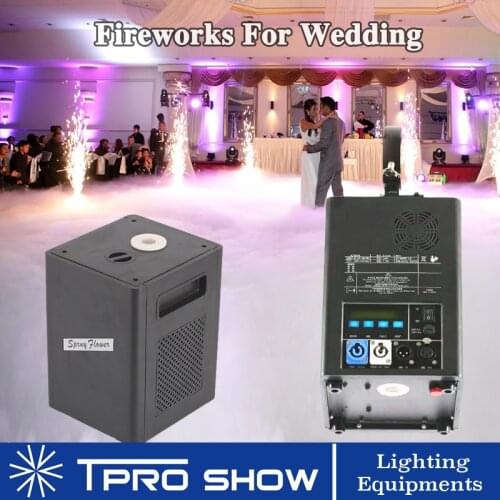 Wedding Fireworks Cold Sparklers Machine 400W Rms Pyro Effect Waterfall Fountain Stage Equipment Titanium Powder Fire Spark Mini