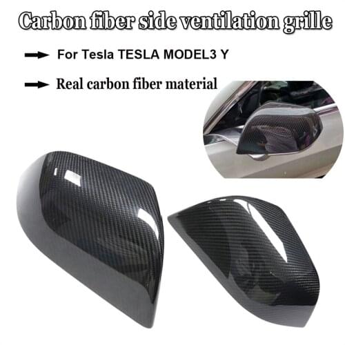 Carbon Fiber Car Rearview Mirror Cover For Tesla MODEL X MODEL S MODELY MODEL3 Matte/Glossy Rearview Mirror Protective Case