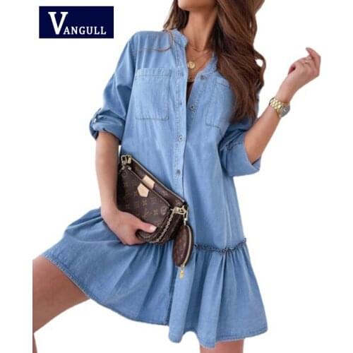 Модные джинсовые платья Vangull China At AliExpress