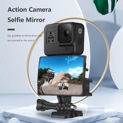 Selfie Vlog Mirror for GoPro Hero 8 Vlogging Flip Screen Cold Shoe Mount for Go Pro 7 6 5 Yi Mijia SJCAM Accessories