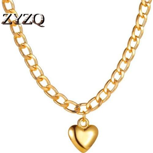 ZYZQ Sweet Love Clavicle Chain Simple Peach Heart Women Necklace Trend Personality Peach Pendant