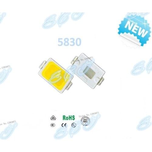 1000pcs SMD LED 5830 0.1W 9-11LM white warm white Cool white SMT Ultra Bright LED New Free shipping Lamp bead