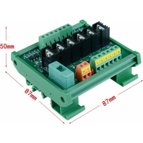 6 Channel DC PLC Amplifier board IO Protection Optocoupler Isolated Power Output Board With Intermediate Relay Module