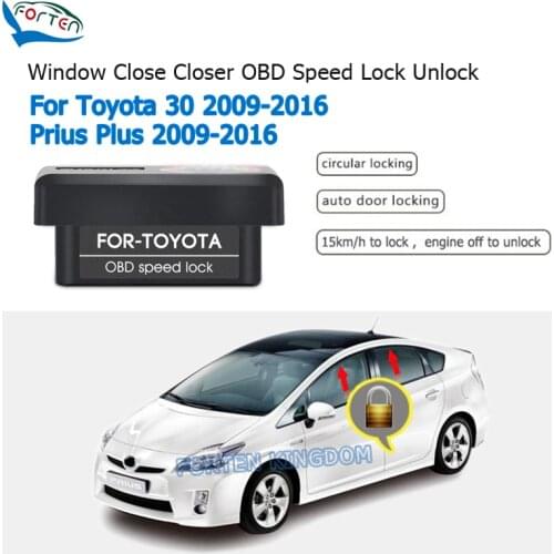 Car Window Close Closer Auto OBD Speed Lock Unlock Device Kit For Toyota Prius 2011-2016 Plug And Play