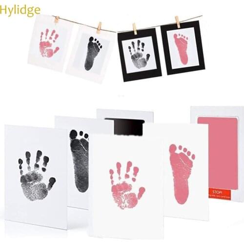 Safe Non-toxic Baby Footprints Handprint No Touch Skin Inkless Ink Pads Kits For 0-6 Months Newborn Pet Dog Paw Prints Souvenir