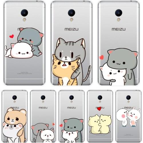 Case For Meizu M2 M3 M5 M6 Note Kawaii Cute Cat Soft Silicone Back Cover For Meizu M2 M3 M3S M5 M5C M5S M6 M6S M6T Phone Case